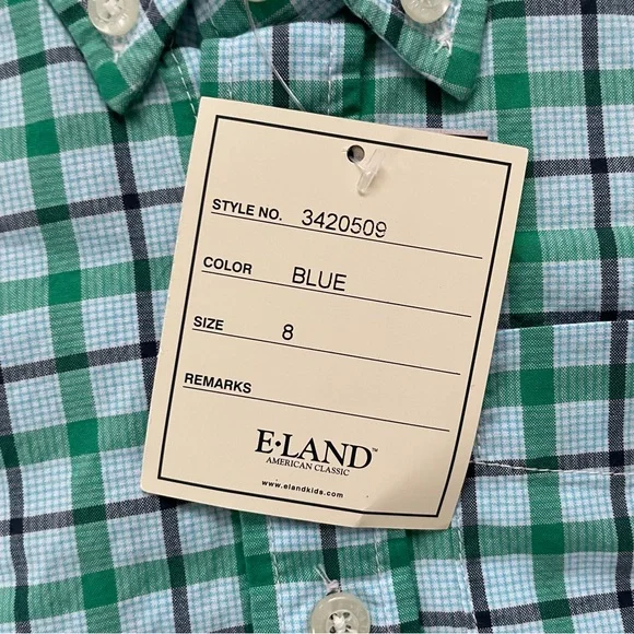 E-land button down dress shirt size 8 New with tags in bag - Picture 2 of 6
